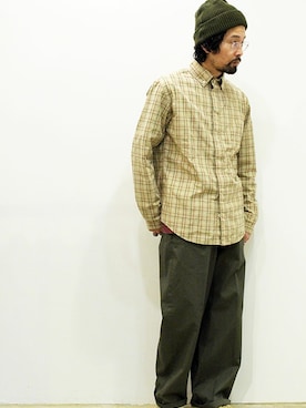 「LOLO（ロロ）のアイテム（パンツ）」を使った、twothings&thinkさん（メンズ・168cm）の冬コーディネート