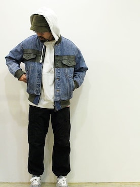 「ink（インク）のアイテム（ジャケット/アウター）」を使った、twothings&thinkさん（メンズ・168cm）の冬コーディネート