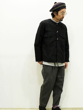「MANEBU（マネブ）のアイテム（モカシン/デッキシューズ）」を使った、twothings&thinkさん（メンズ・168cm）の春コーディネート