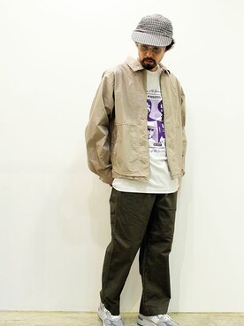 「MANUAL ALPHABET（マニュアル アルファベット）のアイテム（ジャケット/アウター）」を使った、twothings&thinkさん（メンズ・168cm）の春コーディネート