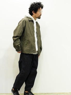 「MANUAL ALPHABET（マニュアル アルファベット）のアイテム（ジャケット/アウター）」を使った、twothings&thinkさん（メンズ・168cm）の春コーディネート