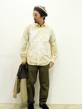 「タッセルローファー」｜「アイテム（ハンチング/ベレー帽）」を使った、twothings&thinkさん（メンズ・168cm）の春コーディネート