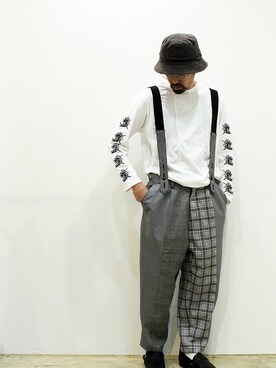 「ink（インク）のアイテム（スラックス）」を使った、twothings&thinkさん（メンズ・168cm）の春コーディネート