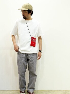 「THE ONE SHOWのアイテム」を使った、twothings&thinkさん（メンズ・168cm）の春コーディネート