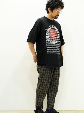 「blueover（ブルーオーバー）のアイテム」を使った、twothings&thinkさん（メンズ・168cm）の夏コーディネート