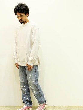 「ink（インク）のアイテム（パンツ）」を使った、twothings&thinkさん（メンズ・168cm）の秋コーディネート