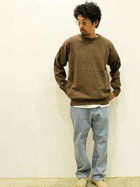 「MANEBU（マネブ）のアイテム（モカシン/デッキシューズ）」を使った、twothings&thinkさん（メンズ・168cm）の秋コーディネート