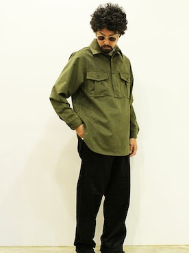 「MANEBU（マネブ）のアイテム（モカシン/デッキシューズ）」を使った、twothings&thinkさん（メンズ・168cm）の秋コーディネート