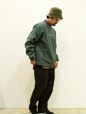 「MANUAL ALPHABET（マニュアル アルファベット）のアイテム（パンツ）」を使った、twothings&thinkさん（メンズ・168cm）の秋コーディネート