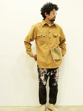 「MANEBU（マネブ）のアイテム（モカシン/デッキシューズ）」を使った、twothings&thinkさん（メンズ・168cm）の秋コーディネート