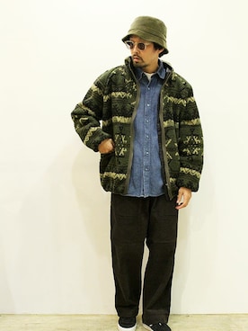 「MANUAL ALPHABET（マニュアル アルファベット）のアイテム（パンツ）」を使った、twothings&thinkさん（メンズ・168cm）の秋コーディネート
