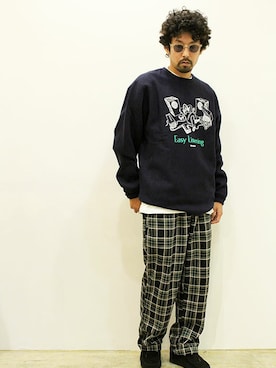 「MANEBU（マネブ）のアイテム（モカシン/デッキシューズ）」を使った、twothings&thinkさん（メンズ・168cm）の秋コーディネート