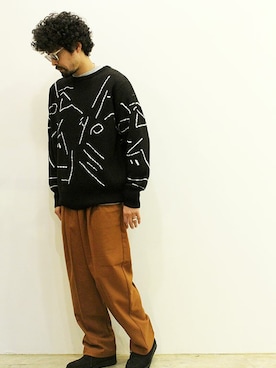 「MANEBU（マネブ）のアイテム（モカシン/デッキシューズ）」を使った、twothings&thinkさん（メンズ・168cm）の秋コーディネート
