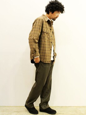 「MANEBU（マネブ）のアイテム（モカシン/デッキシューズ）」を使った、twothings&thinkさん（メンズ・168cm）の秋コーディネート
