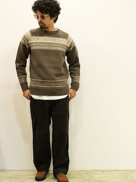 「MANEBU（マネブ）のアイテム（ローファー）」を使った、twothings&thinkさん（メンズ・168cm）の秋コーディネート