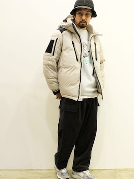 「MANUAL ALPHABET（マニュアル アルファベット）のアイテム（ジャケット/アウター）」を使った、twothings&thinkさん（メンズ・168cm）の冬コーディネート