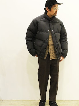 「MANEBU（マネブ）のアイテム（モカシン/デッキシューズ）」を使った、twothings&thinkさん（メンズ・168cm）の冬コーディネート