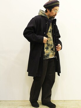 「MANEBU（マネブ）のアイテム（モカシン/デッキシューズ）」を使った、twothings&thinkさん（メンズ・168cm）の冬コーディネート