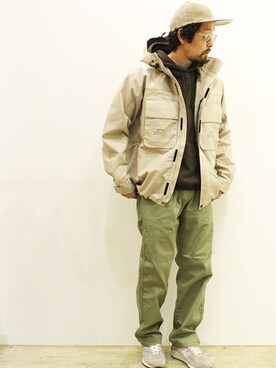 「NECESSARY or UNNECESSARY（ネセサリーオアアンネセサリー）のアイテム（パンツ）」を使った、twothings&thinkさん（メンズ・168cm）の冬コーディネート