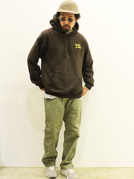 「NECESSARY or UNNECESSARY（ネセサリーオアアンネセサリー）のアイテム（パンツ）」を使った、twothings&thinkさん（メンズ・168cm）の冬コーディネート