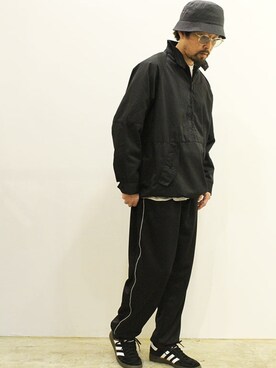 「NECESSARY or UNNECESSARY（ネセサリーオアアンネセサリー）のアイテム（ジャケット/アウター）」を使った、twothings&thinkさん（メンズ・168cm）の春コーディネート