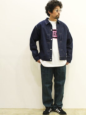 「one way（ワンウェイ）のアイテム」を使った、twothings&thinkさん（メンズ・168cm）の春コーディネート