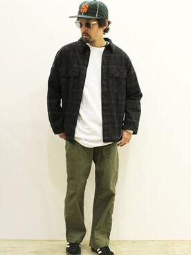 「NECESSARY or UNNECESSARY（ネセサリーオアアンネセサリー）のアイテム（パンツ）」を使った、twothings&thinkさん（メンズ・168cm）の春コーディネート