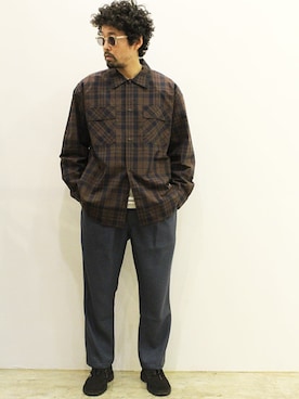 「MANEBU（マネブ）のアイテム（モカシン/デッキシューズ）」を使った、twothings&thinkさん（メンズ・168cm）の春コーディネート