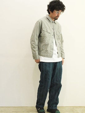 「MANEBU（マネブ）のアイテム（サンダル）」を使った、twothings&thinkさん（メンズ・168cm）の春コーディネート