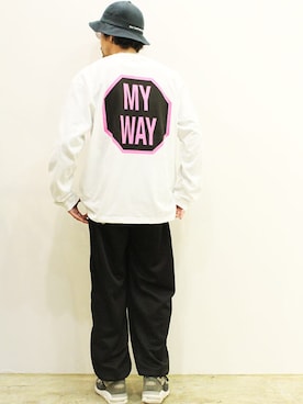 「one way（ワンウェイ）のアイテム」を使った、twothings&thinkさん（メンズ・168cm）の春コーディネート