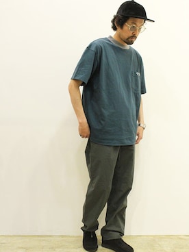 「MANEBU（マネブ）のアイテム（モカシン/デッキシューズ）」を使った、twothings&thinkさん（メンズ・168cm）の春コーディネート