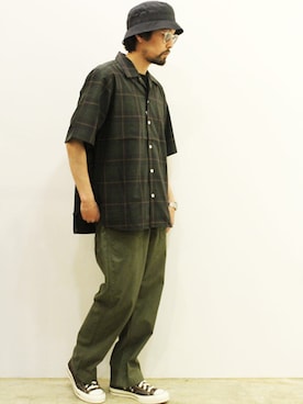 「NECESSARY or UNNECESSARY（ネセサリーオアアンネセサリー）のアイテム（パンツ）」を使った、twothings&thinkさん（メンズ・168cm）の夏コーディネート