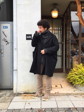 「BASISBROEK（バシスブルック）のアイテム（ジャケット/アウター）」を使った、TAKEさん（メンズ・170cm）の冬コーディネート