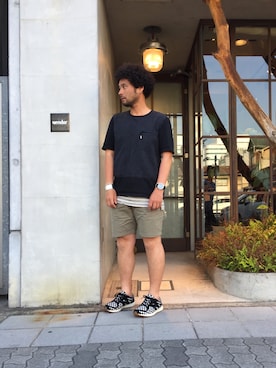 「nonnative（ノンネイティブ）のアイテム（スニーカー）」を使った、TAKEさん（メンズ・170cm）の春コーディネート