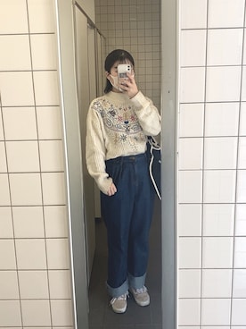 「VANS（バンズ）の＜VANS（バンズ）＞スエード OLD SKOOL オールドスクール スニーカー ◆（スニーカー）」を使った、yさん（レディース・159cm）の秋コーディネート