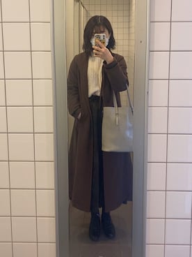 「merry jenny（メリージェニー）のアイテム（その他アウター）」を使った、yさん（レディース・159cm）の冬コーディネート