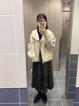 「calico（キャリコ）のアイテム」を使った、yさん（レディース・159cm）の冬コーディネート