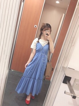 「古着好きな人と繋がりたい」｜「アイテム（バレエシューズ）」を使った、yさん（レディース・159cm）の春コーディネート
