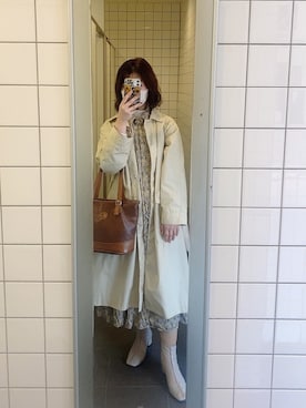 「ジーナシス」｜「アイテム（ハンドバッグ）」を使った、yさん（レディース・159cm）の春コーディネート