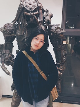 「アイテム（メッセンジャーバッグ、その他）」を使った、©️🐋さん（レディース・159cm）の秋コーディネート