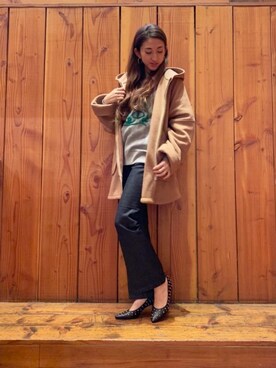 「HYSTERIC GLAMOUR（ヒステリックグラマー）のアイテム（モッズコート）」を使った、たえかさん（レディース・165cm）の秋コーディネート