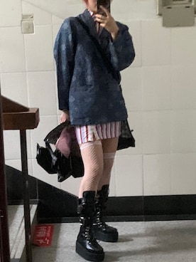 「UNIF（ユニフ）のアイテム（ブーツ）」を使った、阋神星_さん（レディース・167cm）の秋コーディネート
