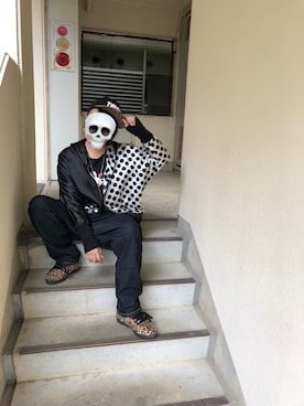 「ドルマンスリーブ」｜「アイテム（ナイロンジャケット）」を使った、HiLLさん（メンズ・165cm）の秋コーディネート