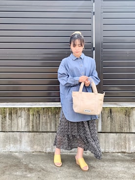 「ウェッジソール」｜「アイテム（ジャケット/アウター）」を使った、さやさん（レディース・155cm）の春コーディネート