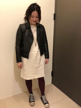 「ALLSAINTS（オールセインツ）のアイテム（ムートンコート）」を使った、zenihさん（レディース・163cm）の秋コーディネート