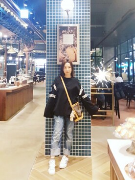 「a fadのアイテム」を使った、Felicia W🐈‍⬛さん（レディース・157cm）の春コーディネート