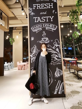 Felicia W🐈‍⬛さん（レディース・157cm）の冬コーディネート