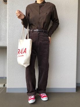 「CONVERSE（コンバース）のCONVERSE ALL STAR　ハイカットスニーカー（スニーカー）」を使った、ぷにさん（レディース・165cm）の秋コーディネート