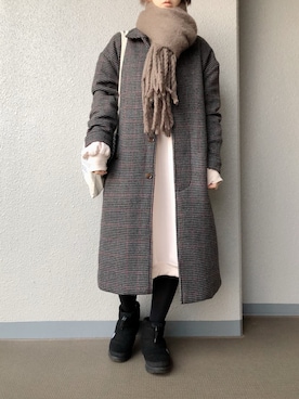 「ヌプシ」｜「アイテム（ワンピース/ドレス）」を使った、ぷにさん（レディース・165cm）の冬コーディネート