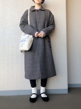 「SVEC（シュベック）のカンフーシューズ kung fu Shoes / ストラップパンプス（バレエシューズ）」を使った、ぷにさん（レディース・165cm）の冬コーディネート